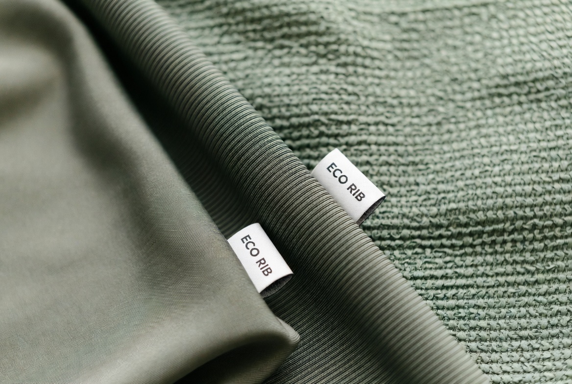 Sustainable Swimwear Fabric Close Up Sustainable Swimwear Fabric Close Up