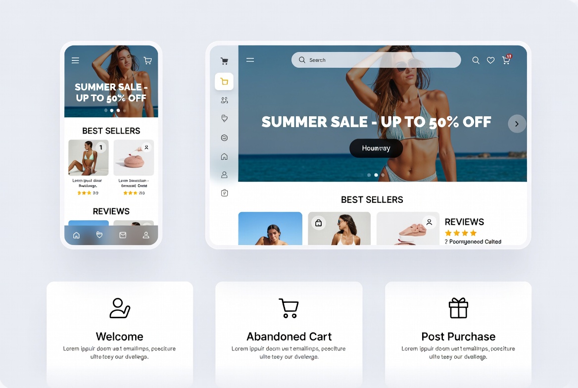 Swimwear Brand Website And Email Flows Swimwear Brand Website And Email Flows