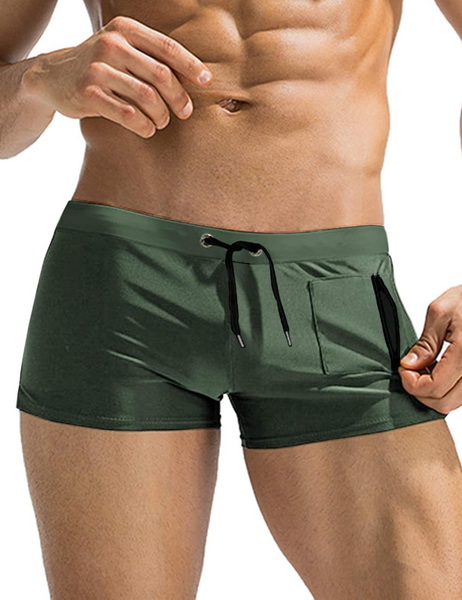 Green Mens Swim Briefs