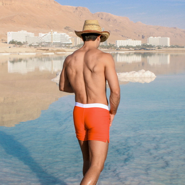 Vibrant Orange Swimwear Men
