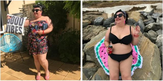 a woman in a bikini