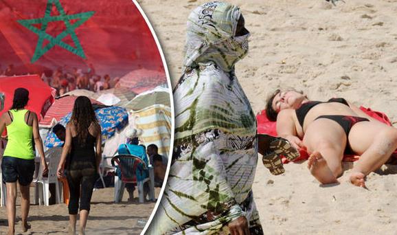 Morocco Women Wear Bikinis on The Beach 1