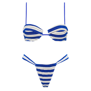 Women Frill Trims Details Bikini Set