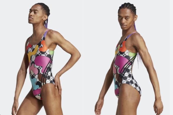 adidas male model female swimsuit