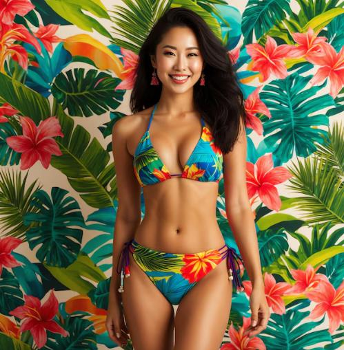 Asian Female Swimsuit Models Influence Fashion Trends 1