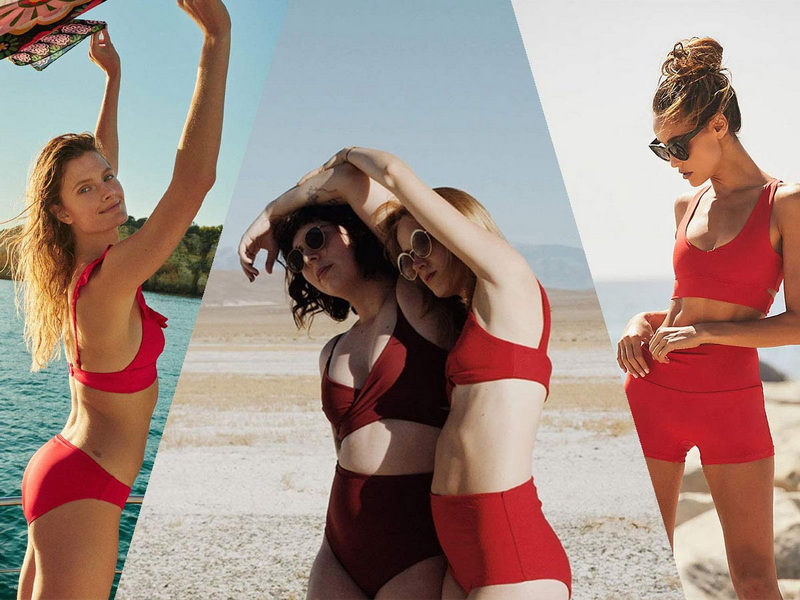 Summer Red Swimsuits