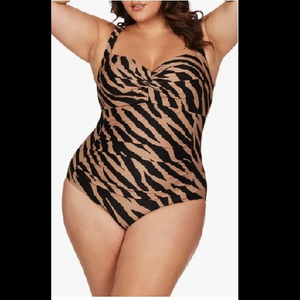 Women Plus Size Tummy Control Swimsuit