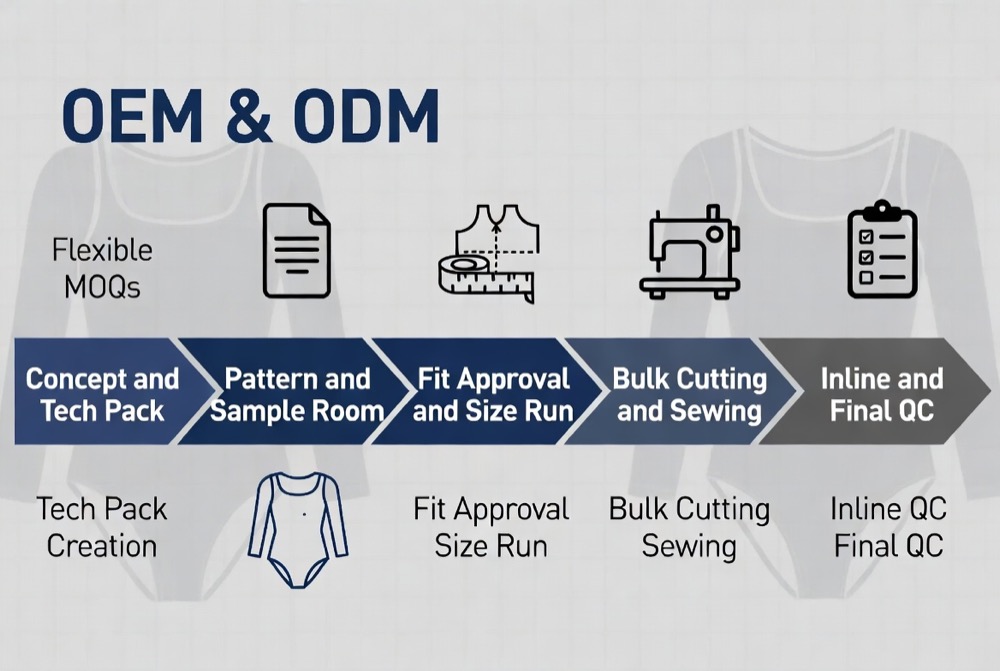 Yongting Long Sleeve Swimwear OEM Workflow