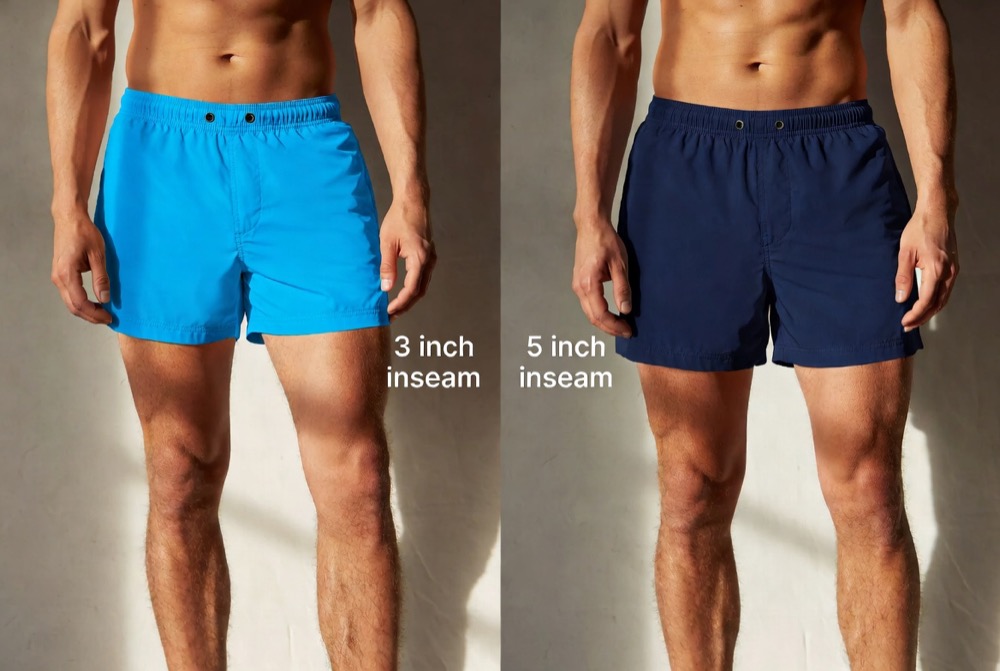Comparison Of 3 Inch And 5 Inch Swim Shorts
