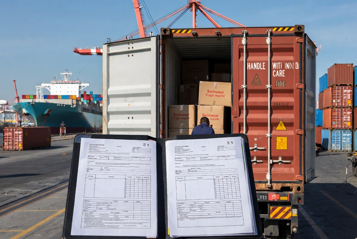 International Swimwear Shipping Logistics Container