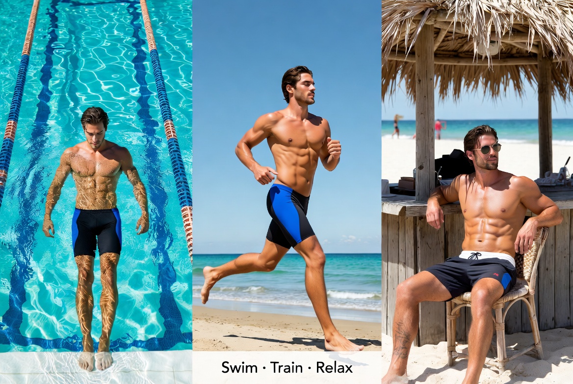 Sc&eacute;narios d'utilisation des shorts de bain &agrave; compression