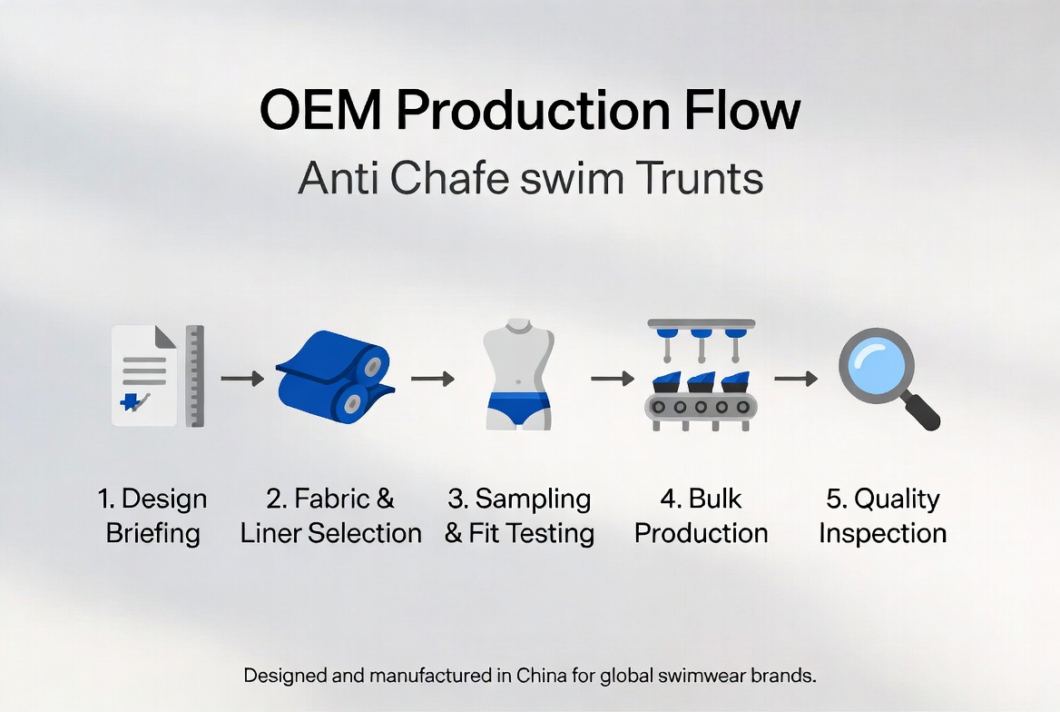 OEM Anti Chafe Swimwear Production Flow