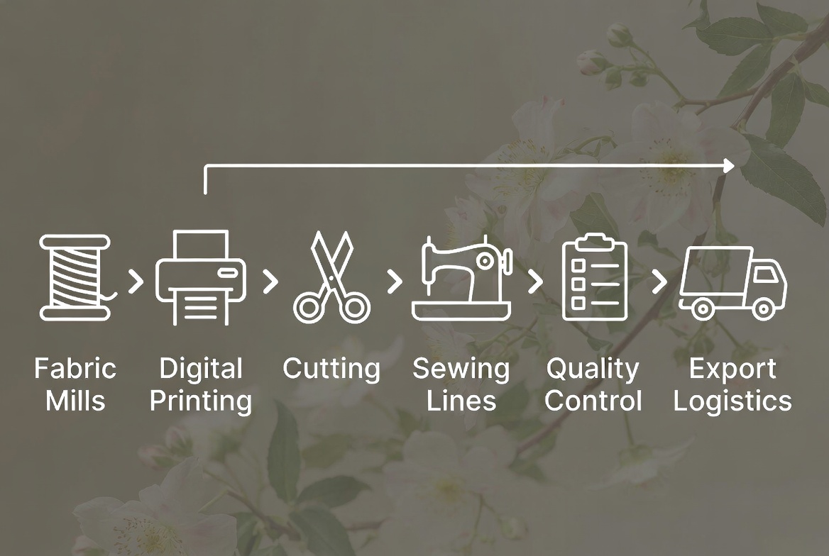 China Floral Maxi Dress Supply Chain