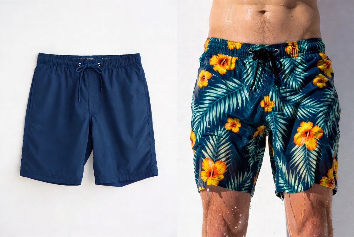 Thermochromic Swim Trunks Color Transformation