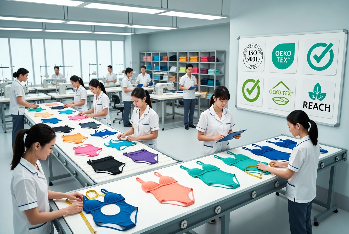 Swimwear Factory Quality Control Line 水着工場の品質管理ライン